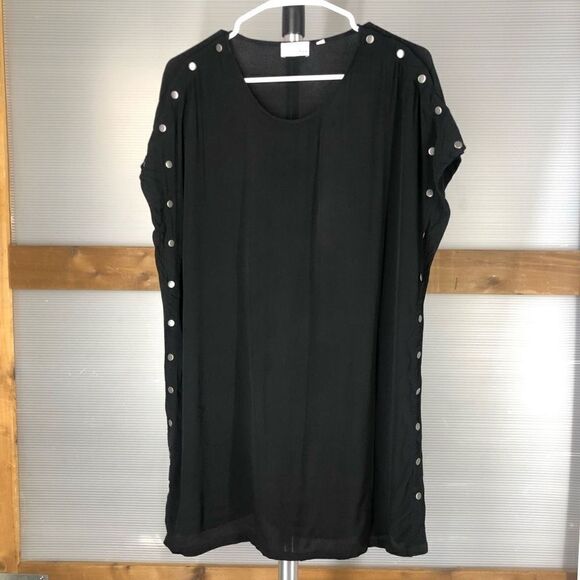 ARITZIA WILFRED‎ FREE Aamito Snap Black Dress Sz S - Picture 2 of 8